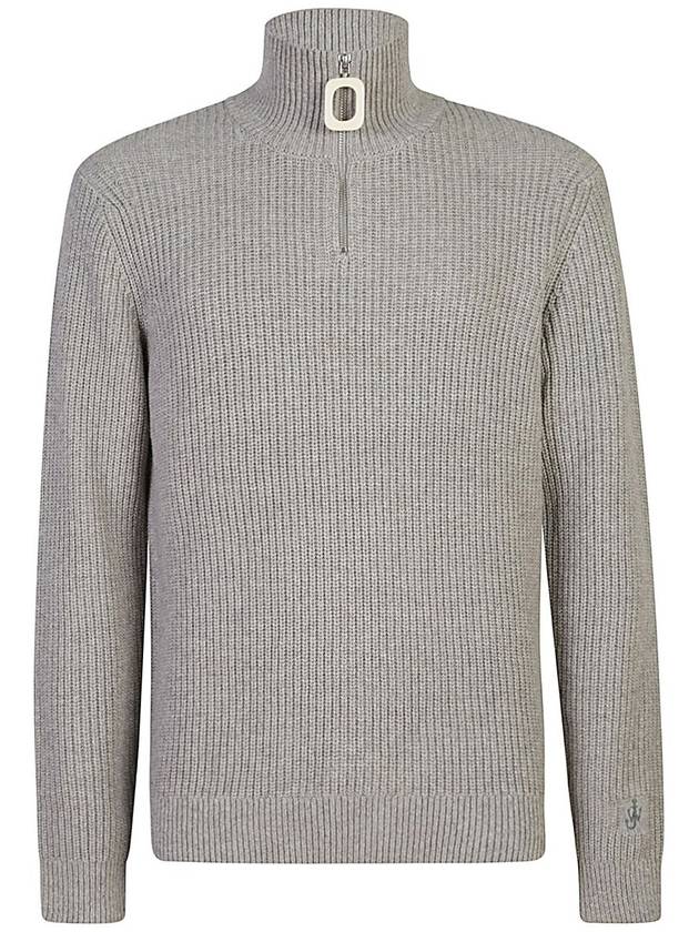 Zip-Up Knit Turtleneck Grey - JW ANDERSON - BALAAN 2