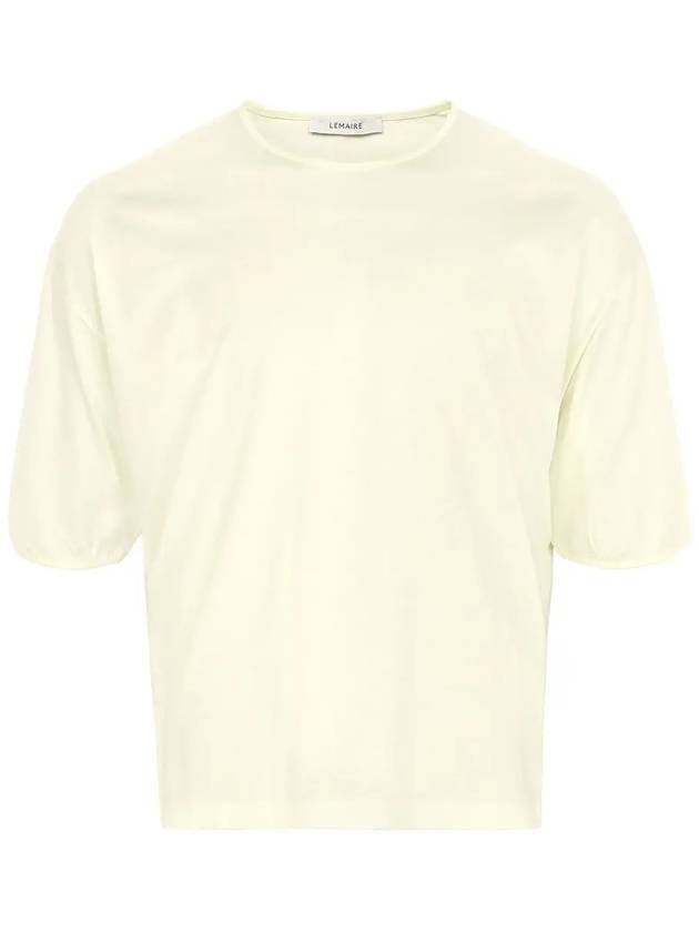 Mercerised Jersey Short Sleeve T-Shirt Yellow - LEMAIRE - BALAAN 2