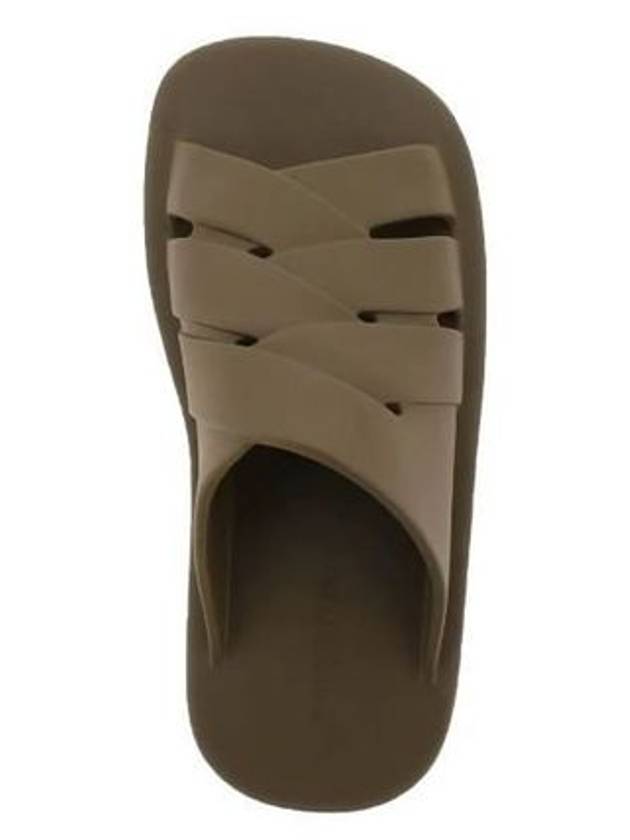 Flintston Intrecciato Matte Rubber Sandals Solid - BOTTEGA VENETA - BALAAN 6