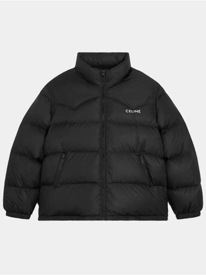 Western Light Weight Nylon Puffer Padding Black - CELINE - BALAAN 2