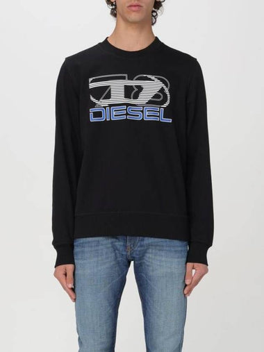 D Logo Cotton Sweatshirt Black - DIESEL - BALAAN 1