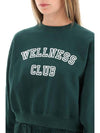 Wellness Club Crop Cotton Sweatshirt Green - SPORTY & RICH - BALAAN 5