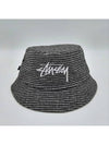 Stock Houndstooth Bucket Hat Black - STUSSY - BALAAN 2