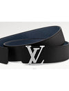 LV Damier 40MM Reversible Leather Belt Black Blue - LOUIS VUITTON - BALAAN 4