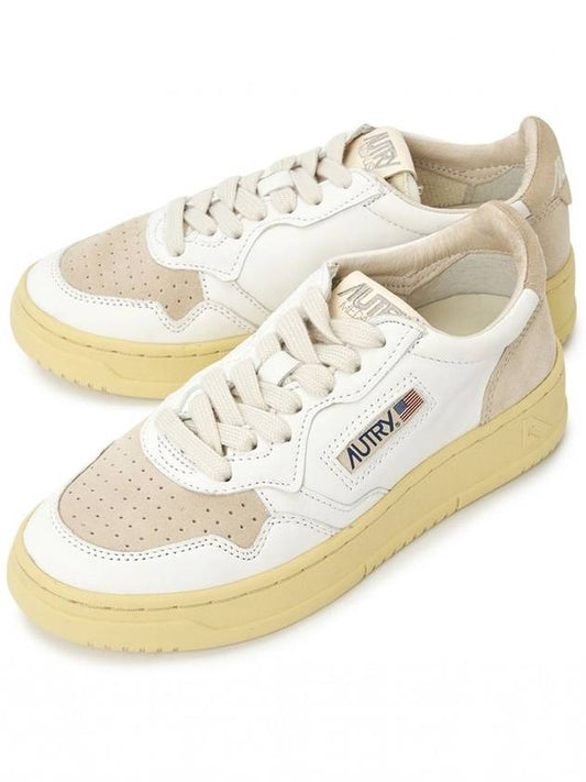 Medalist Beige Suede Low Top Sneakers White - AUTRY - BALAAN 2