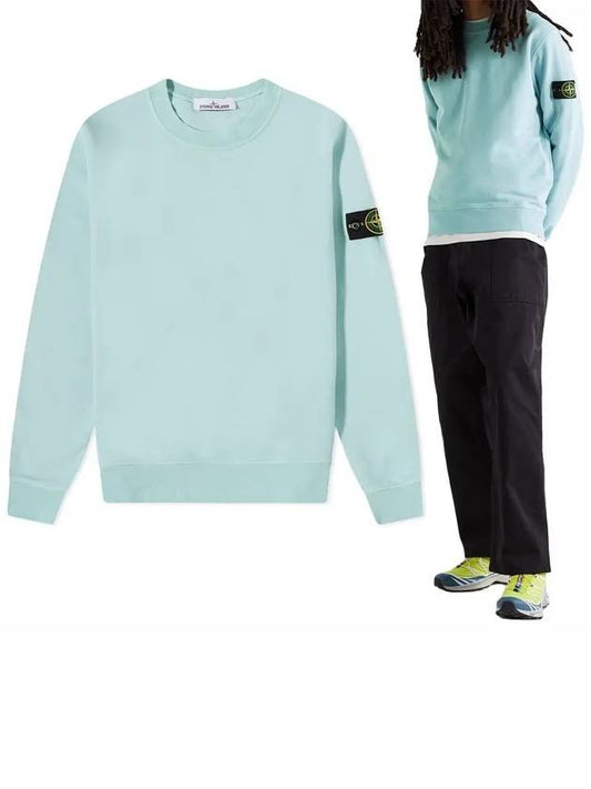 Wappen Patch Crew Neck Sweatshirt Mint - STONE ISLAND - BALAAN 2