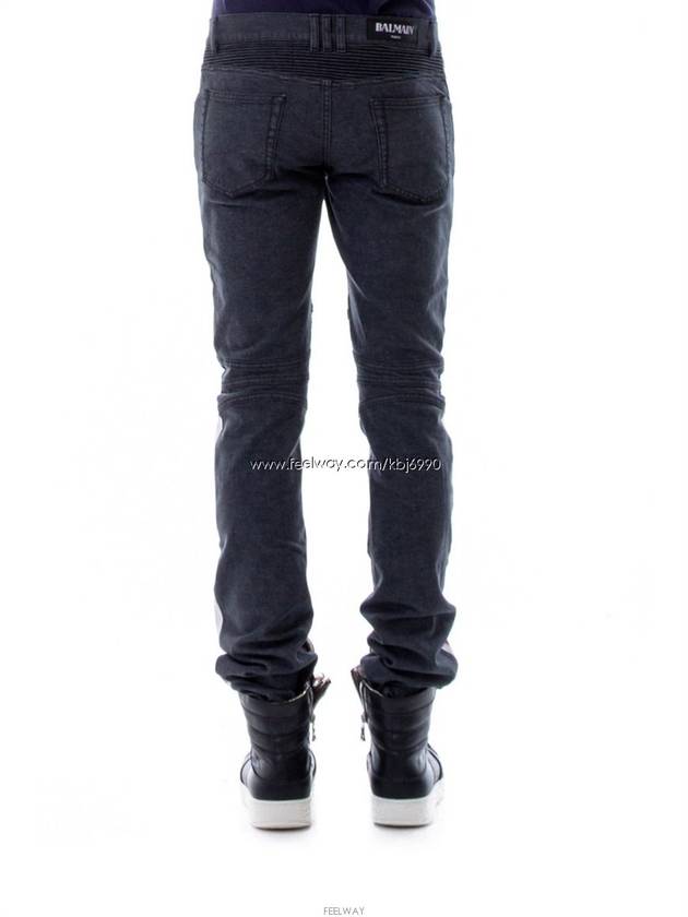 Men's Slim Biker Jeans Black - BALMAIN - BALAAN 5