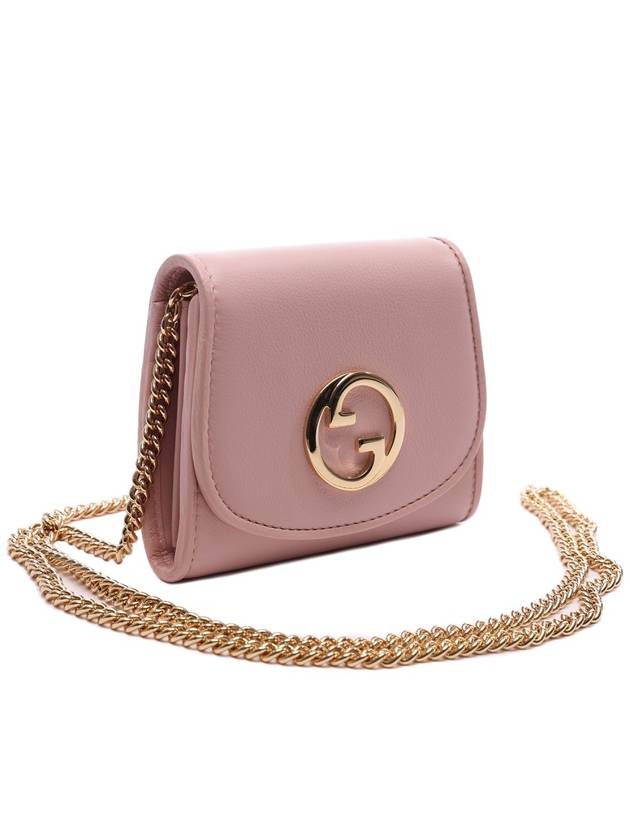 Blondie Medium Chain Strap Half Wallet Pink - GUCCI - BALAAN 4