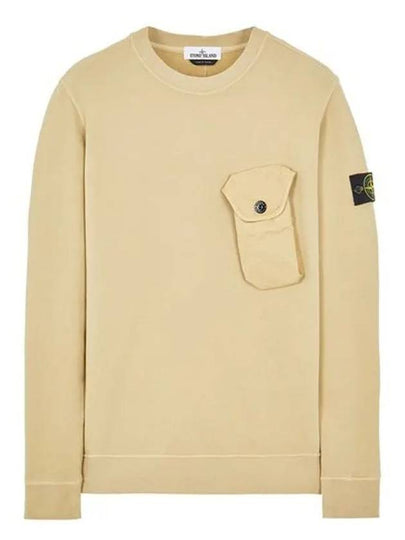 Men's Wappen Patch Pocket Sweatshirt Ecru - STONE ISLAND - BALAAN 2