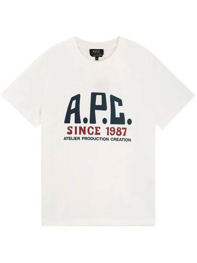 Print Label Short Sleeve T-Shirt White - A.P.C. - BALAAN 4