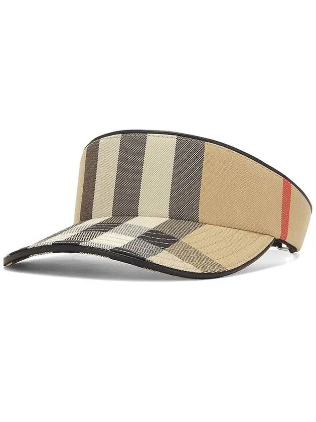 Vintage Check Cotton Visor Hat Archive Beige - BURBERRY - BALAAN 3