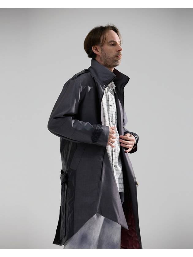 Men's Dancers Runway Silk Single Coat Grey - WHYSOCEREALZ - BALAAN 7