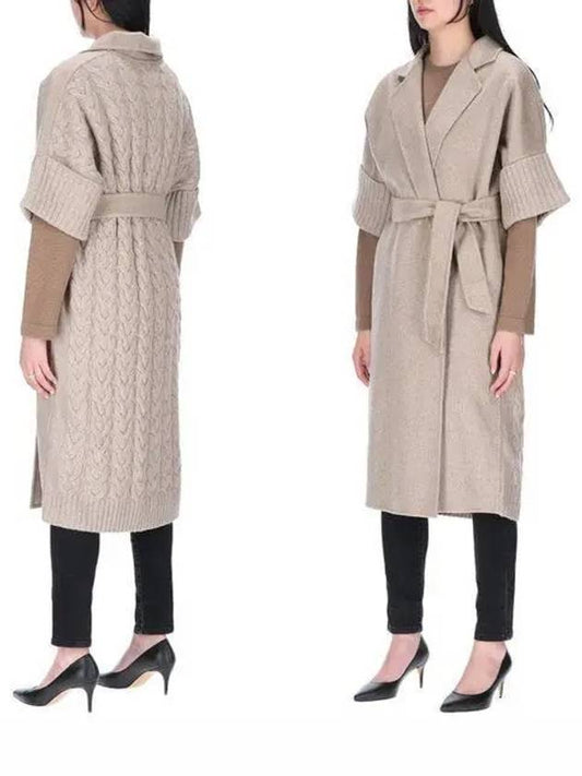 Cesy Wool Cashmere Single Coat Beige - MAX MARA - BALAAN 2