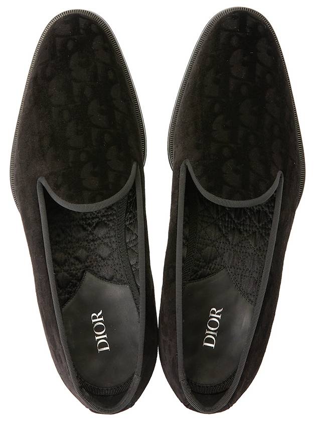 Timeless Oblique Velvet Loafers Black - DIOR - BALAAN.