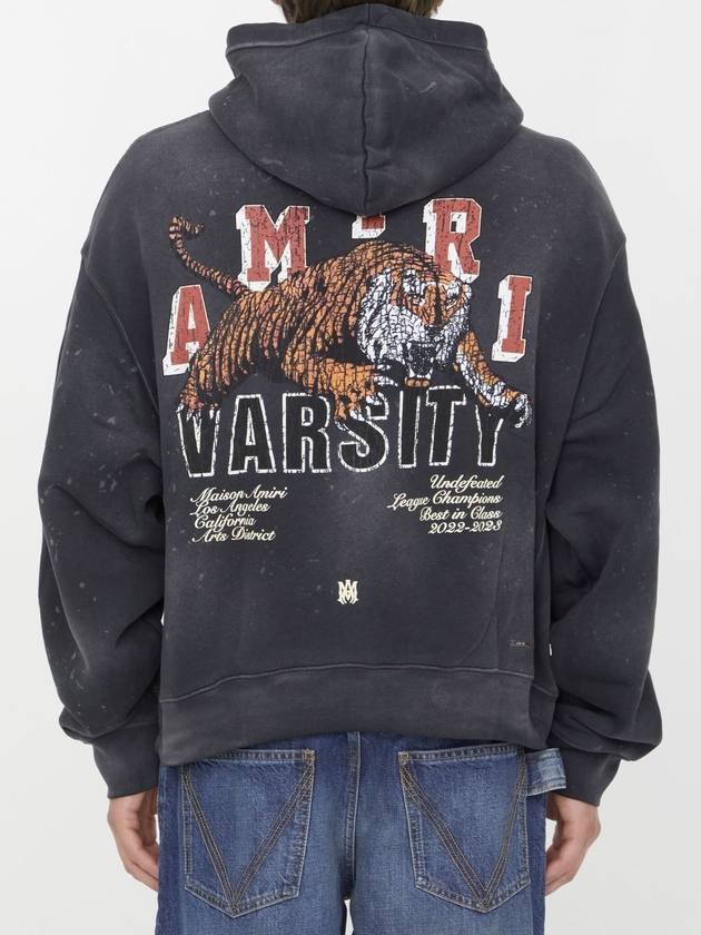 Men's Vintage Tiger Logo Print Hoodie Black - AMIRI - BALAAN 5