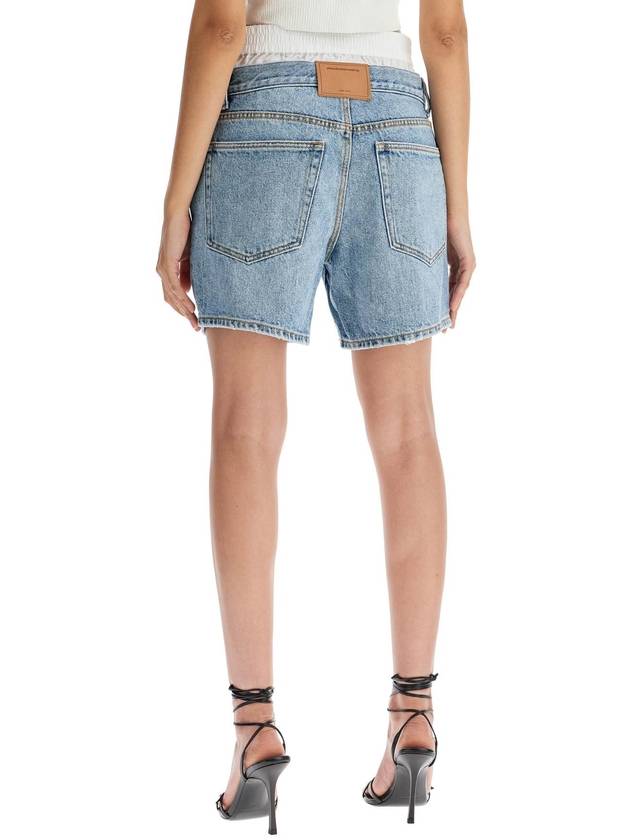 denim shorts with boxer insert for added - ALEXANDER WANG - BALAAN 3