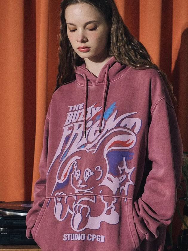 Buzzy Bunny Pigment Hooded Top Dusty Pink - CPGN STUDIO - BALAAN 3