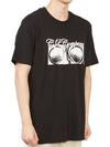 Print Cotton Short Sleeve T-Shirt Black - CP COMPANY - BALAAN 4