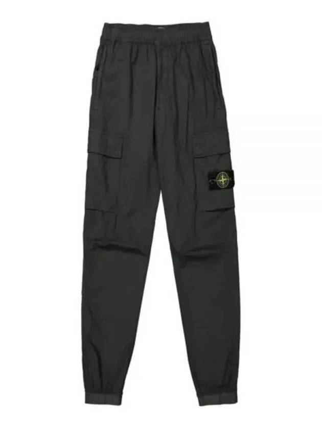 Stretch Cotton Tela Paracadute Cargo Straight Pants Dark Grey - STONE ISLAND - BALAAN 2