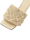 Women's Lido Flat Slippers Cream - BOTTEGA VENETA - BALAAN.