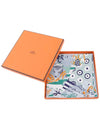 Acte III, Scene I, La Clairiere Decoupage 70 Scarf Blue - HERMES - BALAAN 3