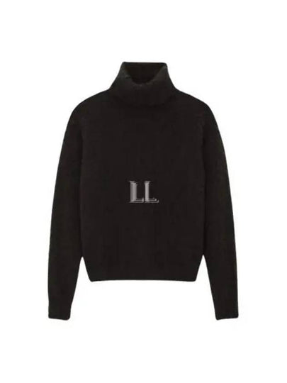 Women's Mohair Blend Turtleneck Black - SAINT LAURENT - BALAAN 2