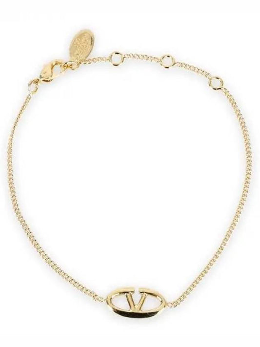 V Logo Signature Bracelet Gold - VALENTINO - BALAAN 2