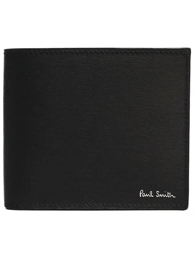 Men's Logo Print Half Wallet Black - PAUL SMITH - BALAAN 3