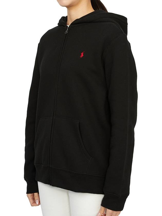 Kids Logo Knit Hooded Zip-Up Jacket Black - POLO RALPH LAUREN - BALAAN 4