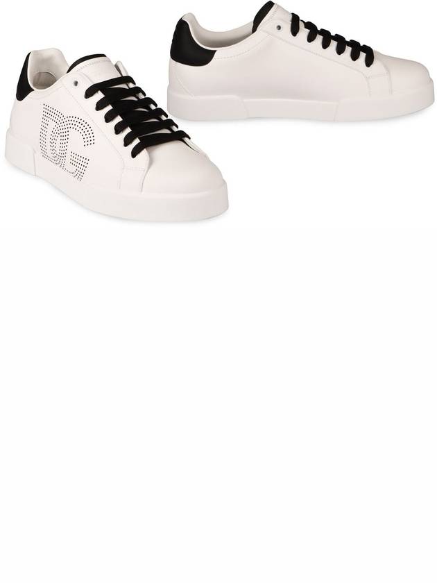 Dolce & Gabbana Portofino Leather Low-Top Sneakers - DOLCE&GABBANA - BALAAN 3