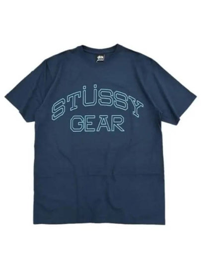 Gear Short Sleeve T-Shirt Navy - STUSSY - BALAAN 2