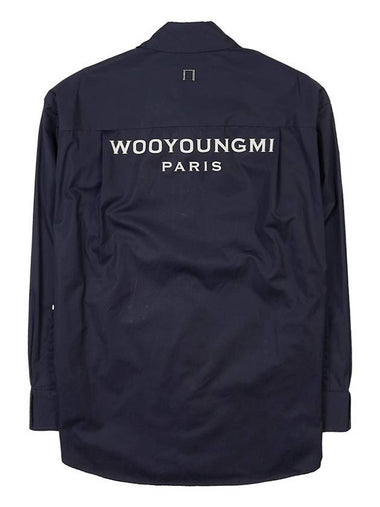 Cotton Back Logo Long Sleeve Shirt Navy - WOOYOUNGMI - BALAAN 1