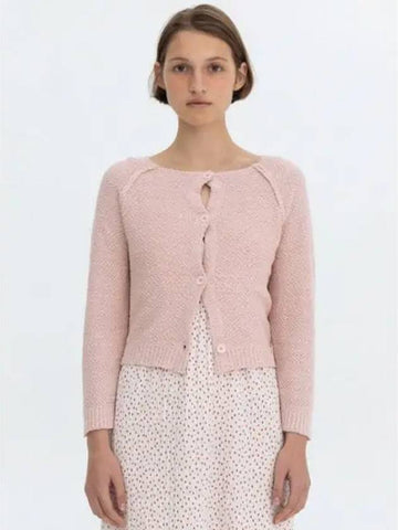 BOUCLE KNIT CARDIGAN PINK - BENSIMON - BALAAN 1