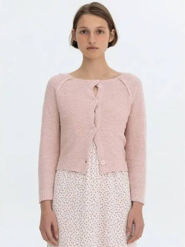 BOUCLE KNIT CARDIGAN PINK - BENSIMON - BALAAN 1