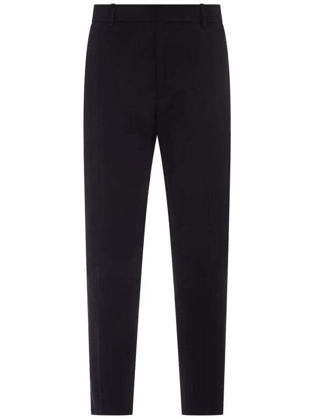 Cotton Poplin Straight Pants Black - MONCLER - BALAAN 1