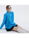 Mini collar shirring Asa cotton shirt blue 0112 - VOYONN - BALAAN 4