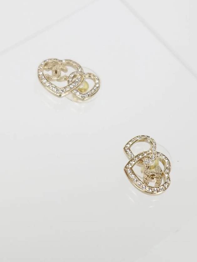 Double heart earrings ABB666 - CHANEL - BALAAN 3