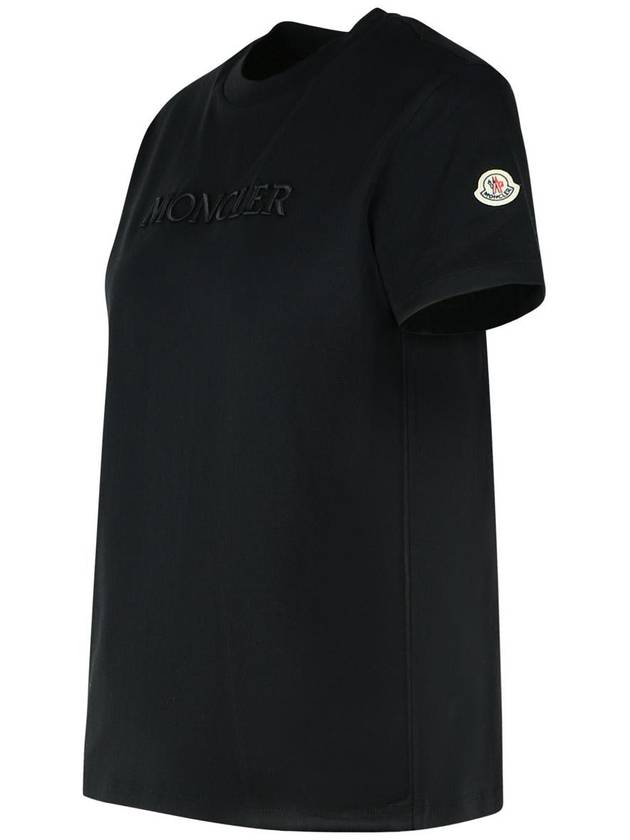 Moncler Black Cotton T-Shirt - MONCLER - BALAAN 2