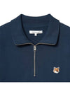 Fox Head Patch Half Zipper Sweatshirt Ink Blue - MAISON KITSUNE - BALAAN 4