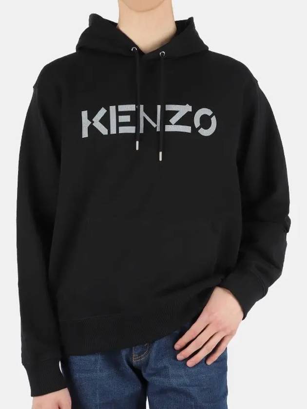 Logo Print Hoodie Black - KENZO - BALAAN 2