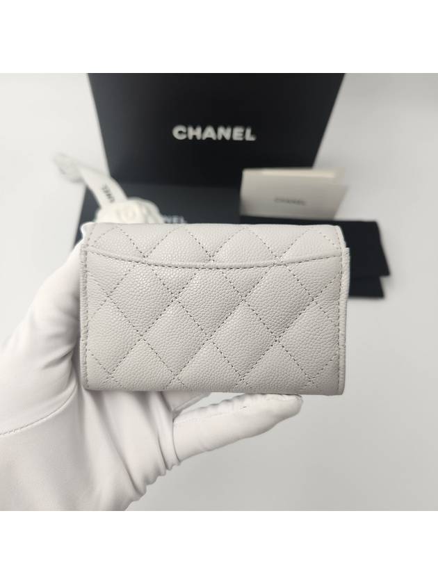 Classic Caviar Card Wallet Gray Gold Kleotok AP0214 B10583 NAAUH - CHANEL - BALAAN 2