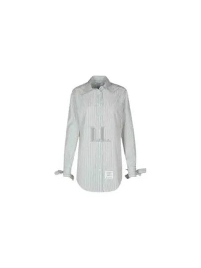 Long Stripe Shirt Grey - THOM BROWNE - BALAAN 2