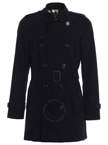 Burberry Men's Black Kensington Mid-length Trench Coat, Brand Size 48SF (US Size 38SF) - BURBERRY - BALAAN 1