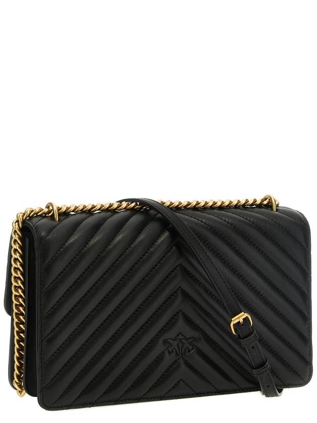 Classic Love Bag One Chevron Cross Bag Black - PINKO - BALAAN 3