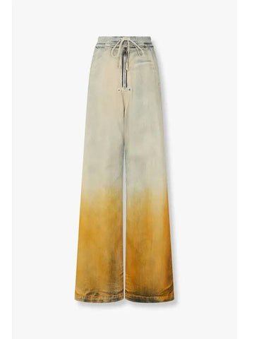 WOMEN DRKSHDW Wide Fit Dyed Denim Pants Indigo - RICK OWENS - BALAAN 1