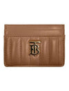 Lola Quilted Leather Card Holder Marple Brown - BURBERRY - BALAAN 2