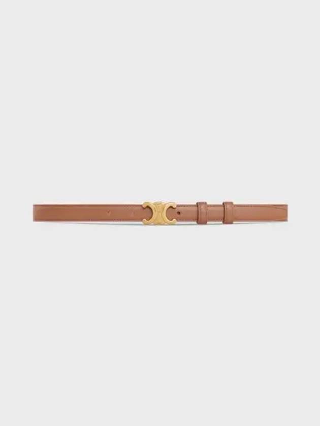 Women's Small Triomphe Smooth Calfskin Belt Brown - CELINE - BALAAN 2