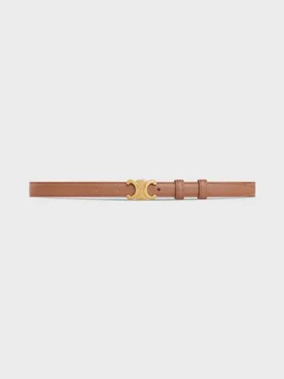 Women's Small Triomphe Smooth Calfskin Belt Brown - CELINE - BALAAN 2