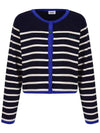 Round neck striped cardigan MK3AD210 - P_LABEL - BALAAN 10