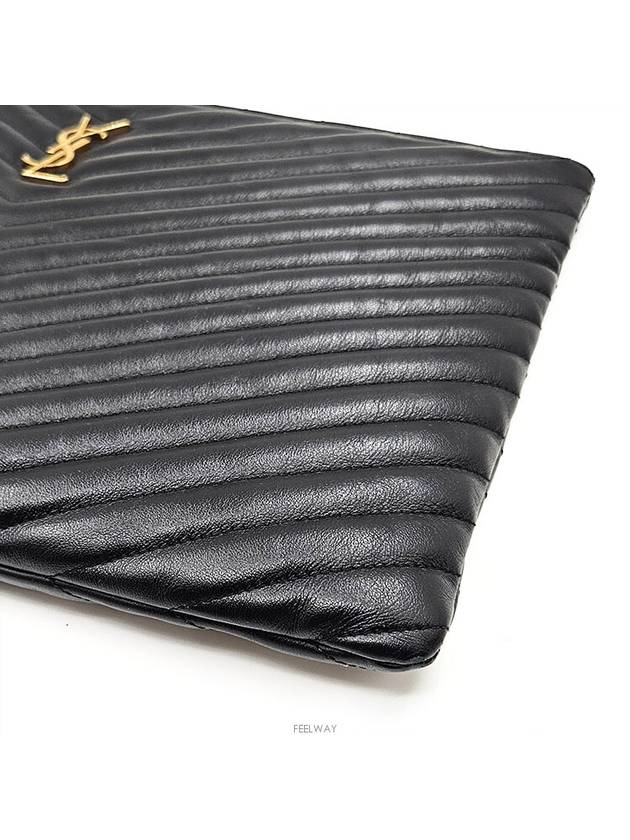 Monogram Matrace Clutch Large - SAINT LAURENT - BALAAN 6